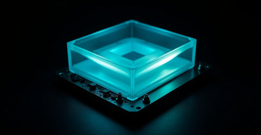 Waterblock CPU pour watercooling custom, base cuivre nickelée avec éclairage teal — 2026