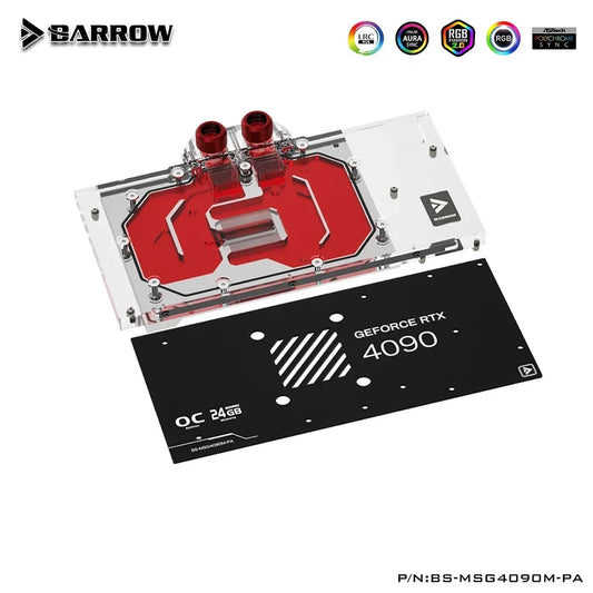 Waterblock GPU pour RTX 4090 Msi Gaming X/Suprim X - Barrow